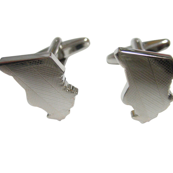 Chad Map Shape and Flag Design Cufflinks - Picture 1 of 2